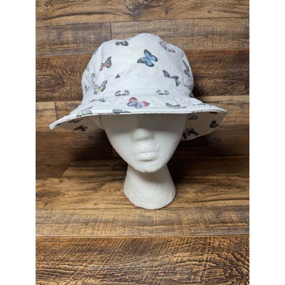 American Eagle Butterfly Print Bucket Hat White, One Size - Picture 1 of 6